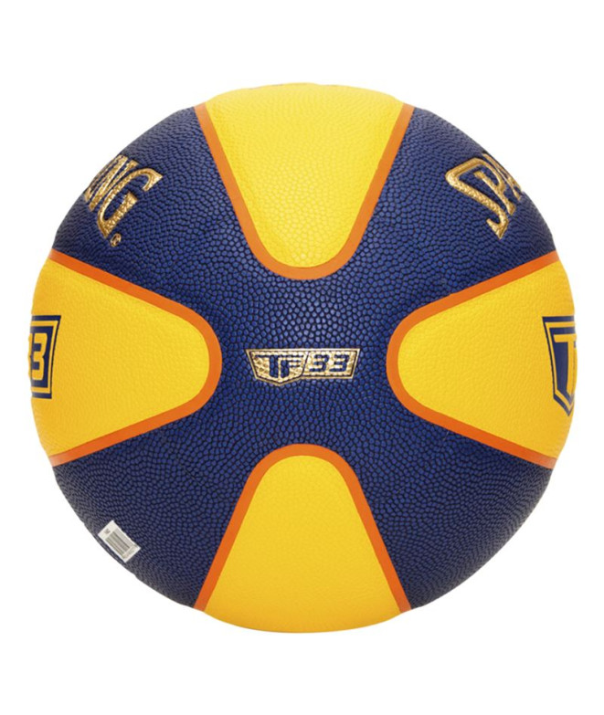 Pelota De Baloncesto Spalding Tf Gold Yellow Blue Sz Rubber