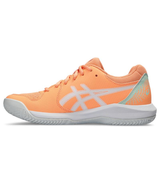 Sapatilhas Padel ASICS Gel Dedicate 8 Padel Mulher Laranja Branco