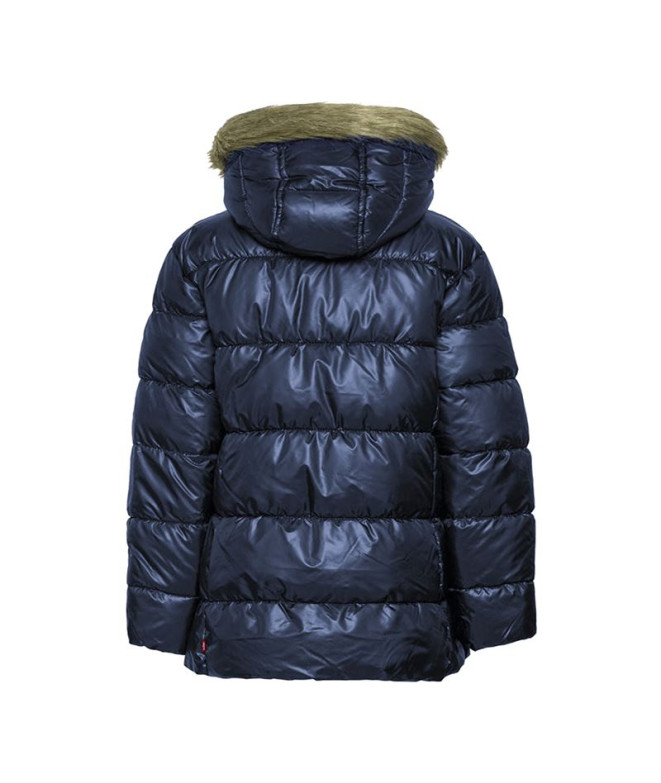 Levi's Fur Puffer Girl Coat Dark Blue
