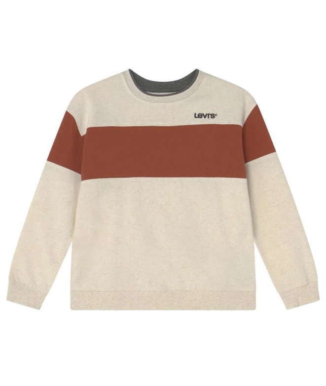 Camisola Levi's Colorblock Crewneck Boy Oatmeal Sweatshirt