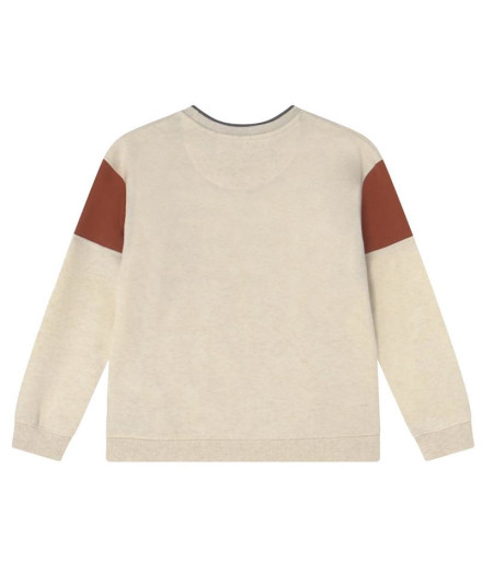 Levi's Colorblock Crewneck Boy Oatmeal Sweatshirt 2