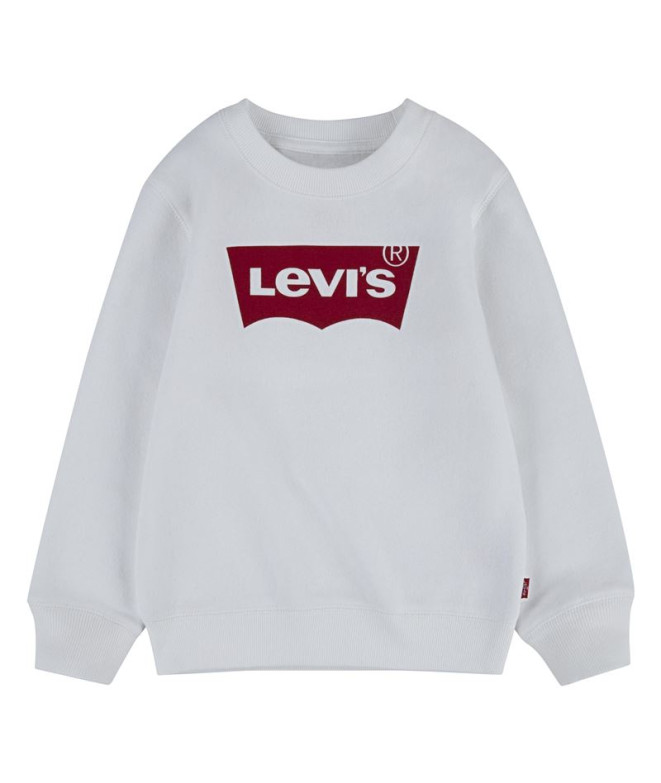 Camisola com gola redonda Levi's Batwing Crewneck Boy White Sweatshirt