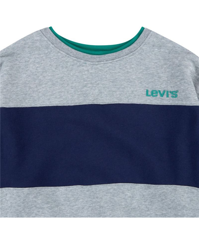 Sweat Levi's Colorblock Crewneck Garçon Gris