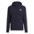 Moletom adidas casaco com capuz Essentials de 3 riscas M Legendk Ink/Branco