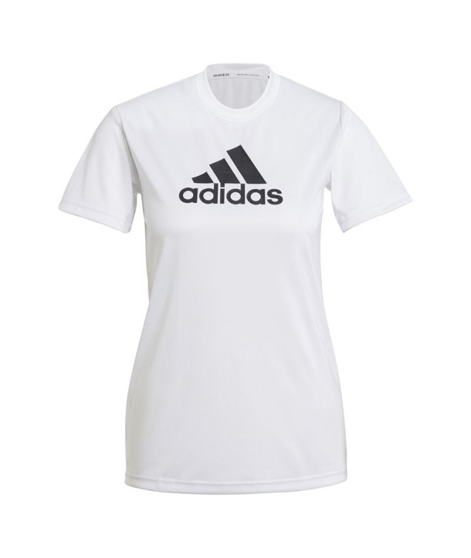 Top de formation adidas Primeblue D2M Logo Sport W White/Black