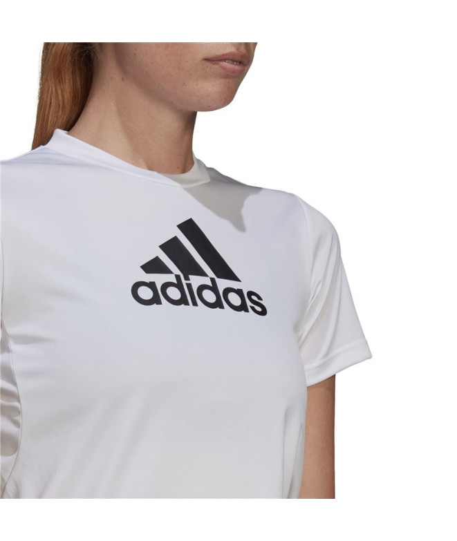 Top de treino adidas Primeblue D2M Logo Sport W...
