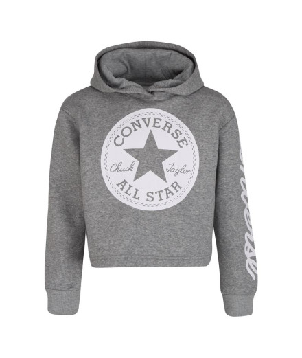 Sweat Converse Chuck Patch Crop G Gris