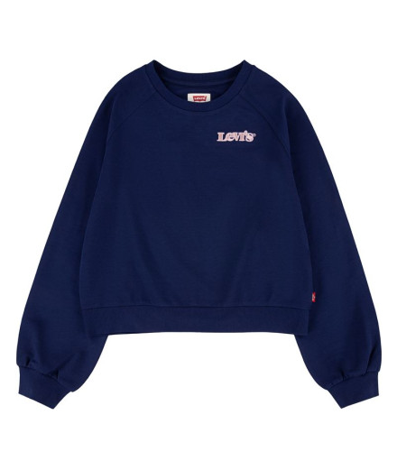 Sweat Levi's Benchwarmer Crew Fille Bleu foncé
