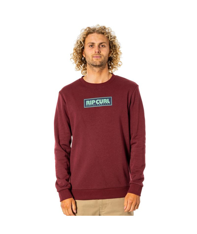 Sweatshirt Rip Curl Surf Revival Box M Vermelho escuro