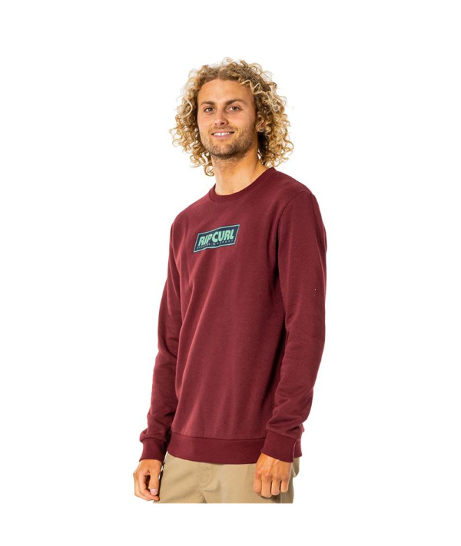 Sweat Rip Curl Surf Revival Box M Rouge foncé