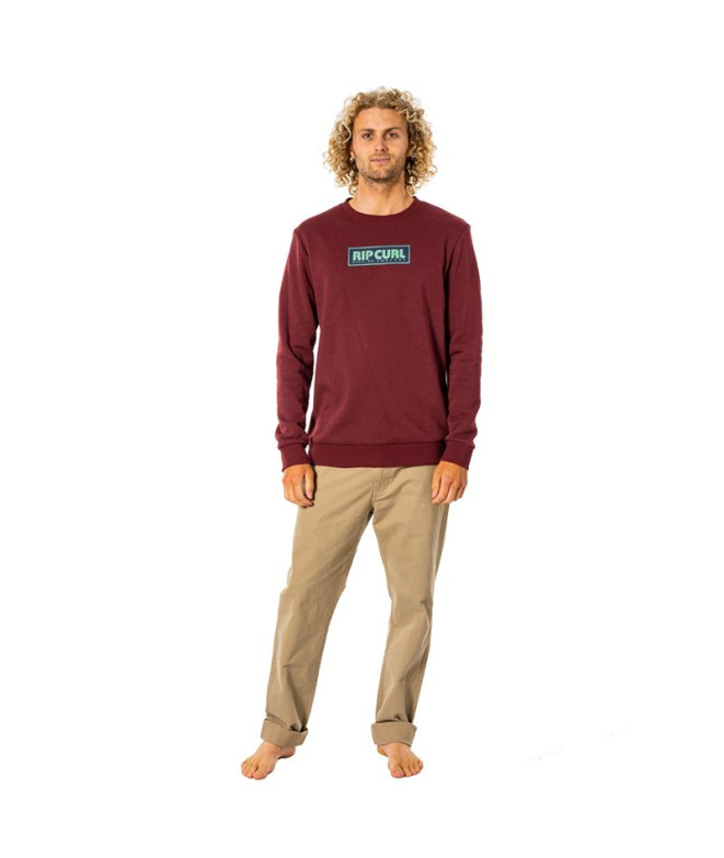 Sweat Rip Curl Surf Revival Box M Rouge foncé