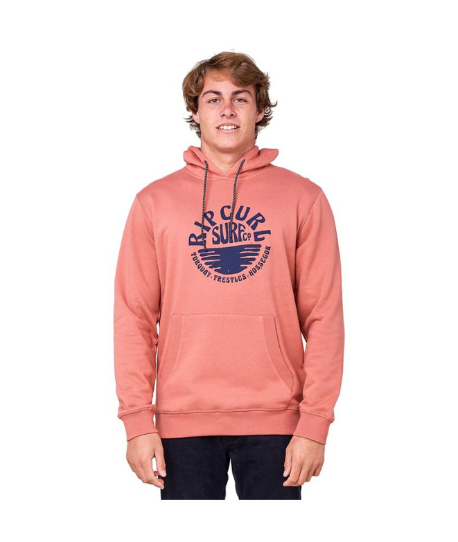 Hoodie Rip Curl Down The Line Pop Over M Light wine