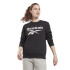 Camisola sem capuz Reebok identity Logo Fleece W Preto