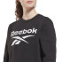 Camisola sem capuz Reebok identity Logo Fleece W Preto
