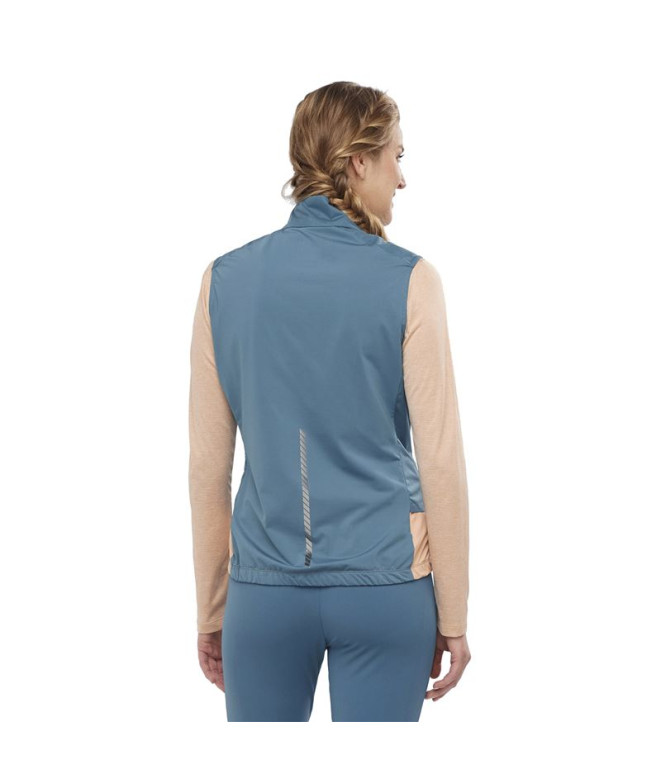 Colete Running Salomon Light Shell W Azul claro