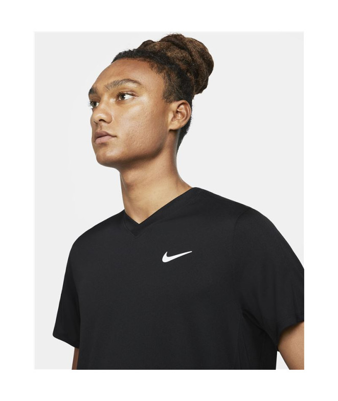 T-shirt tennis de NikeCourt Dri-FIT Victory M Noir