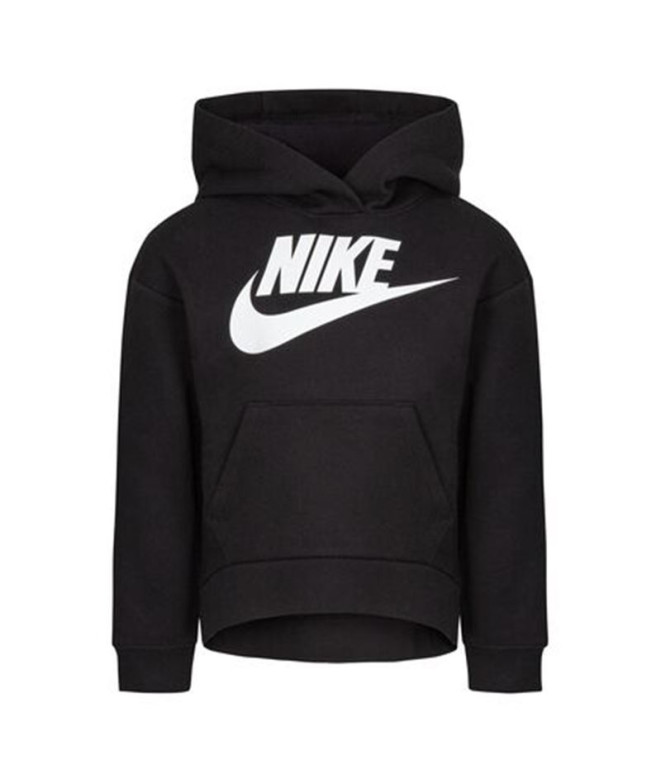 Sweatshirt Nike Club Fleece Hig Low Preto