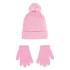 Conjunto de gorro y guantes Nike Swoosh Pink