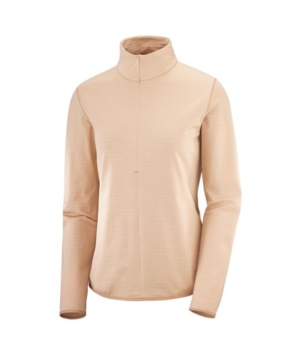 Casaco Running Salomon Outrack Half Zip Mid W Pink