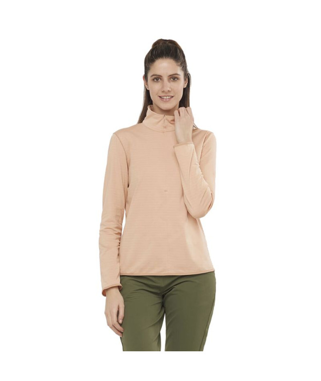 Casaco Running Salomon Outrack Half Zip Mid W Pink