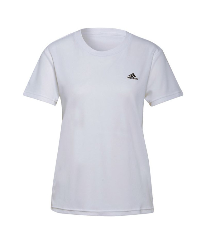 Camiseta de training adidas Aeroready D2M Sport W White/Black