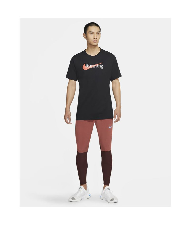 Camiseta running Nike de Dri-FIT M Preto