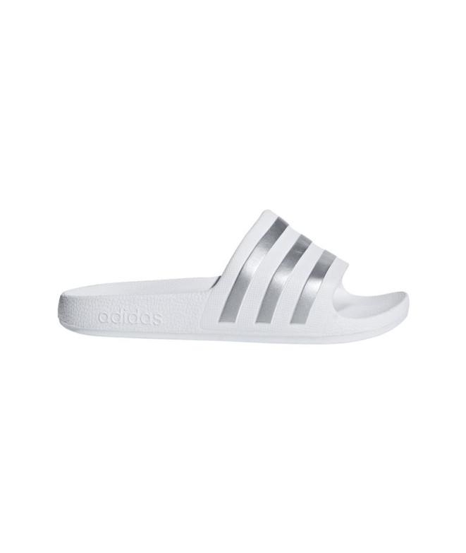 Chinelos adidas Adilette Aqua K Branco/Prata