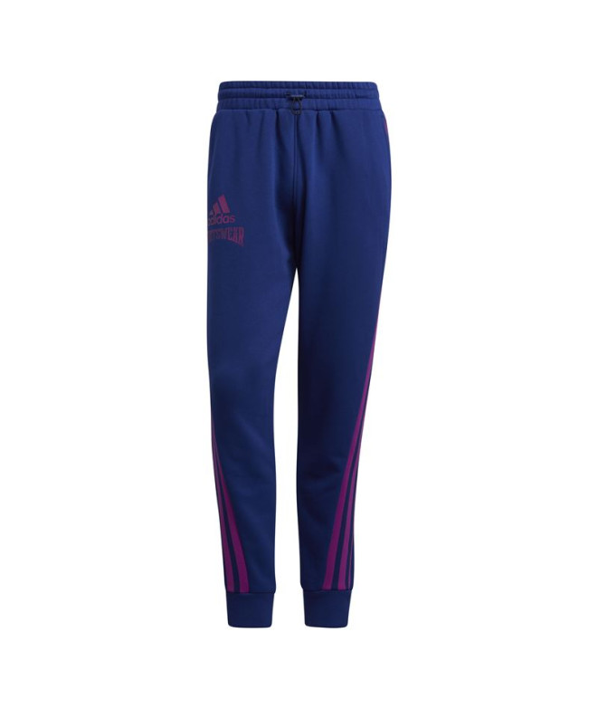 Pantalones largos adidas Reverse Winterized Gráfico M Azul/Violeta