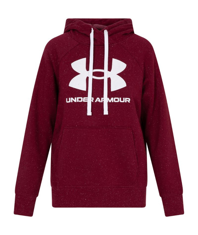 Casaco com capuz Under Armour Fleece Rival W Dark Red