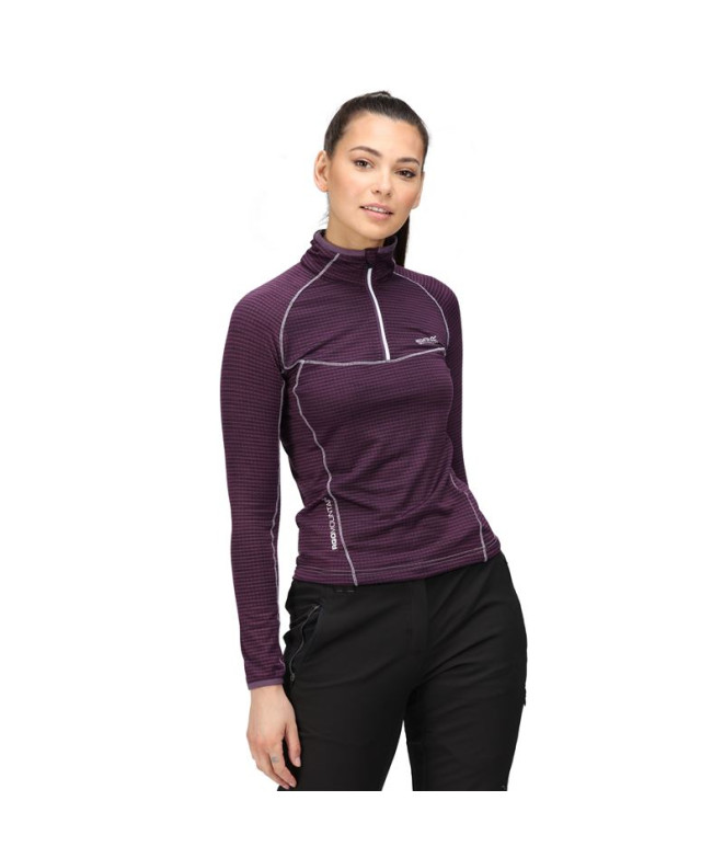 Camiseta Regatta Yonder Half-Zip W Dark purple