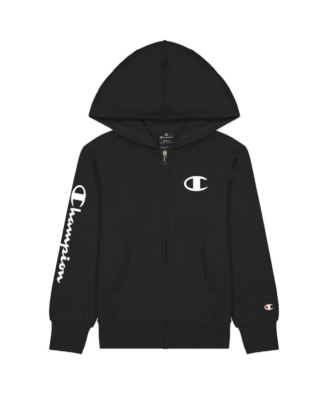 Veste Champion Full Zip Logo Boy Black