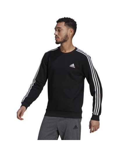 Sweat 3s fl basique logo brodé noir homme - Adidas