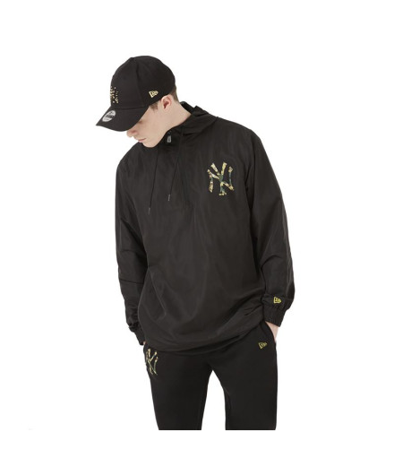 Sweatshirt New Era NYY Camo Logo Windbreaker M Black