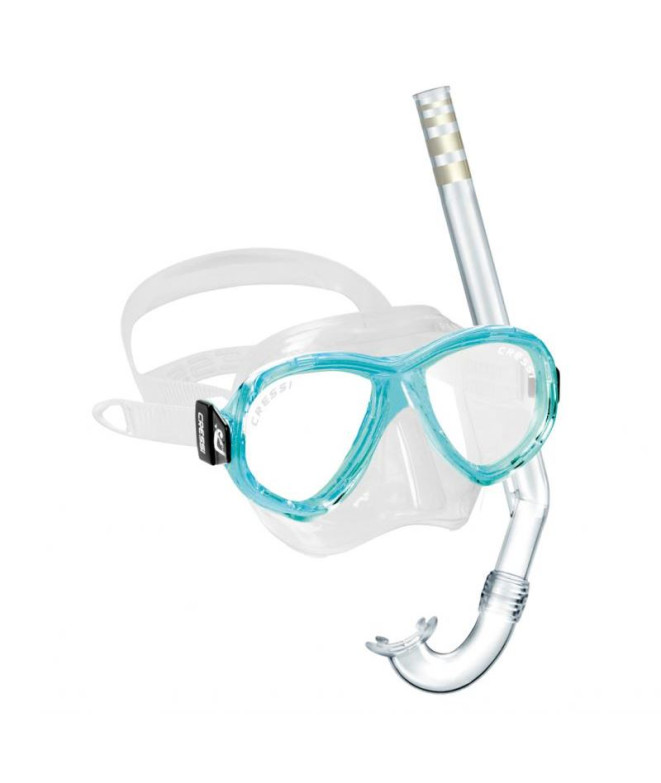 Kit de snorkel Cressi Sub Perla Junior Aquamarine (Perla + Minigringo)