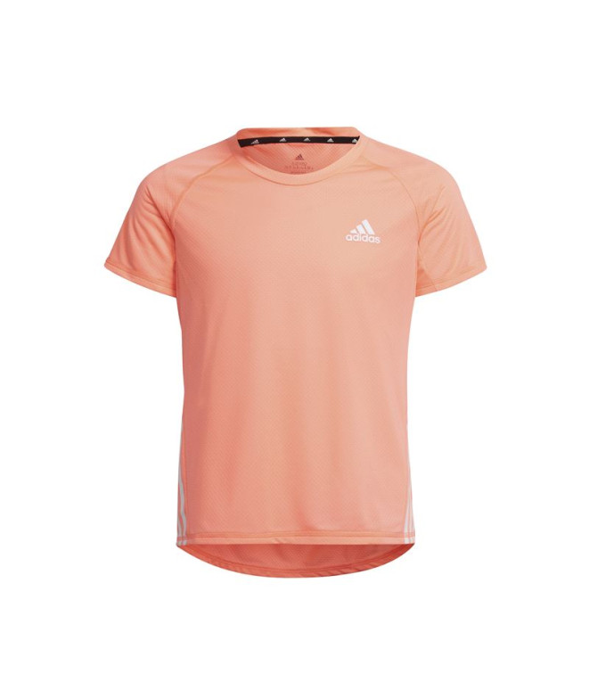 T-Shirt d'entraînement adidas Aeroready 3-Stripes Filles Acid Red