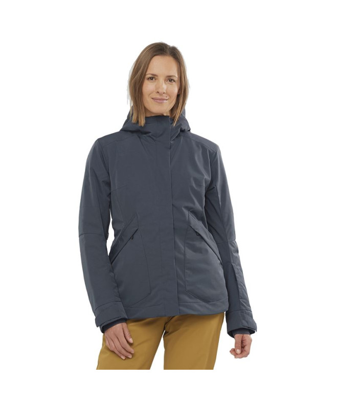 Chaquetas Salomon Snow Rebel Ski Mujer Naranjas Con Chaqueta De