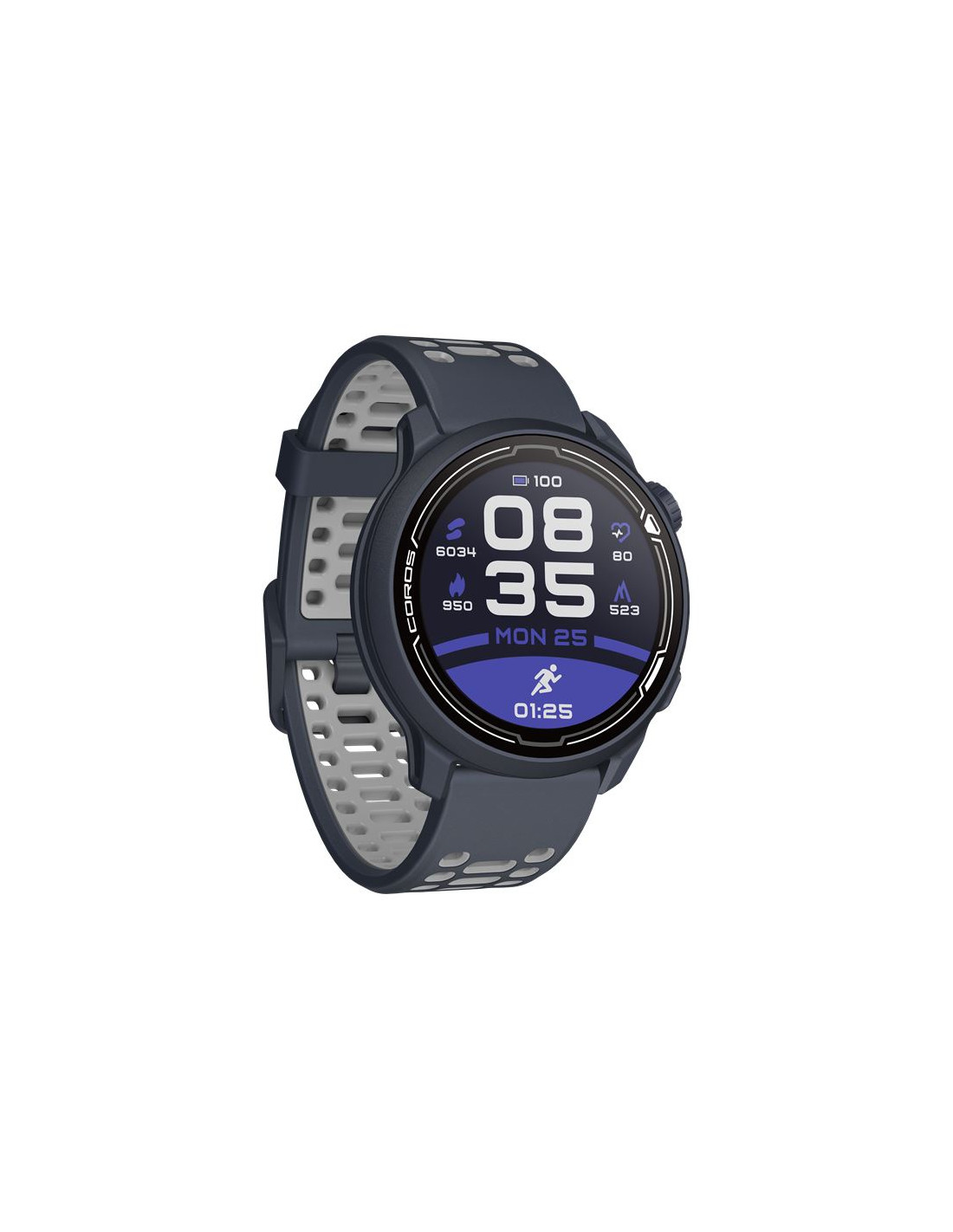 Montre Coros Pace 2 Premium GPS Sport Bracelet silicone bleu foncé