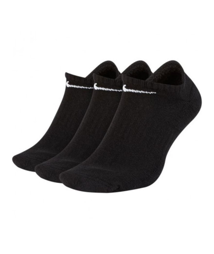 Meias de Fitness Nike Everyday Cushion No-show Preto x3