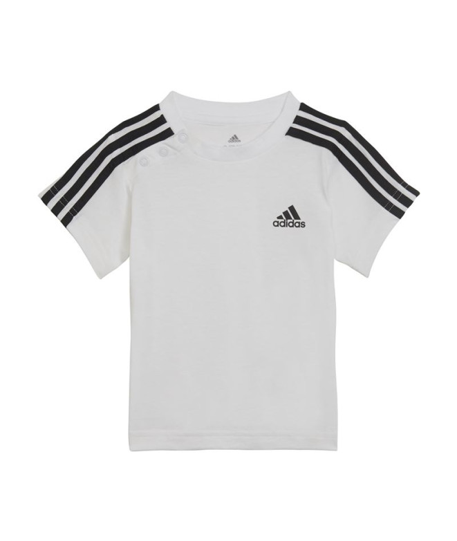 Conjunto adidas 3 Bandas Kids White