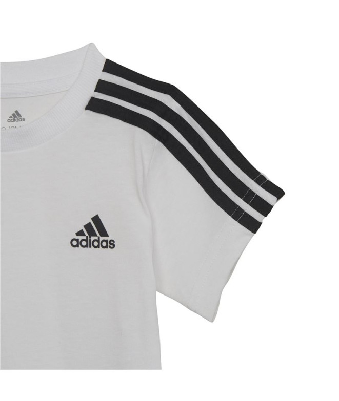 Conjunto adidas 3 Bandas Kids White