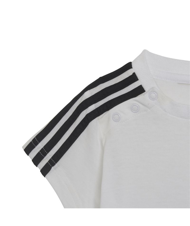 Conjunto adidas 3 Bandas Kids White