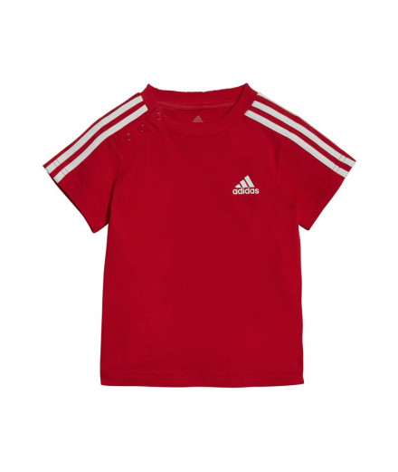 Conjunto adidas 3 Band Kids Vermelho