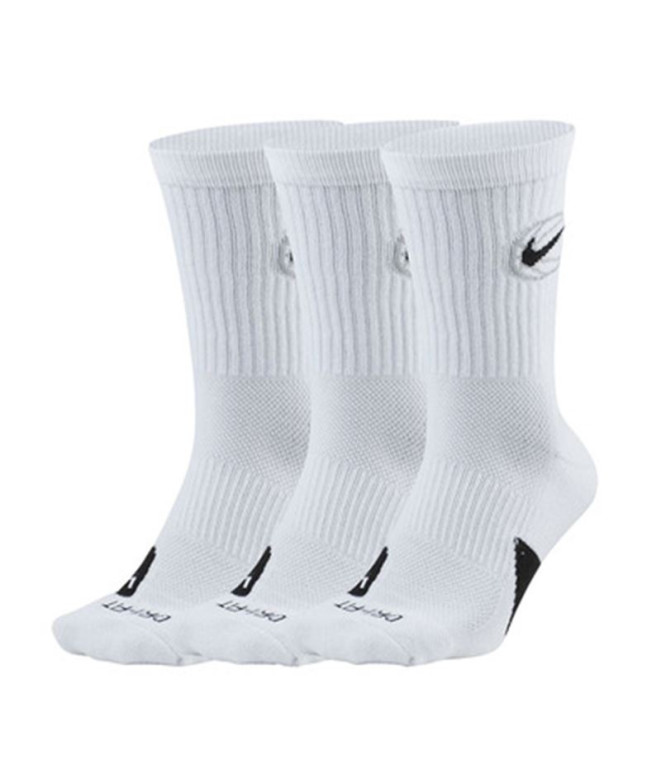3 pares de meias Nike Everyday Crew White