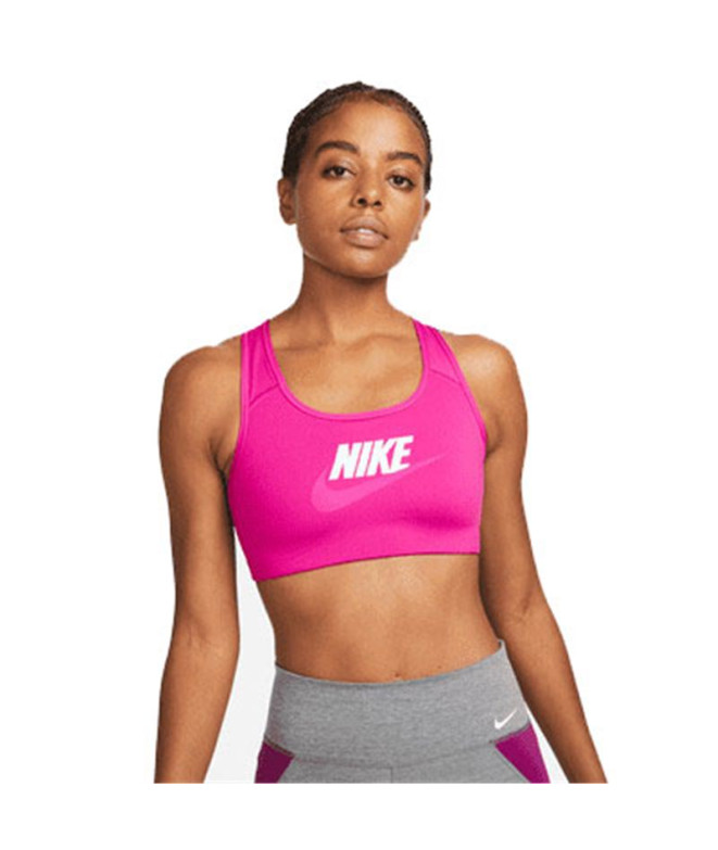 Sutiã esportivo Nike Dri-FIT Swoosh cor-de-rosa