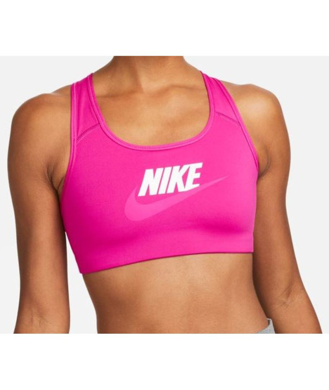 Brassiere de sport Nike Dri-FIT Swoosh Rose