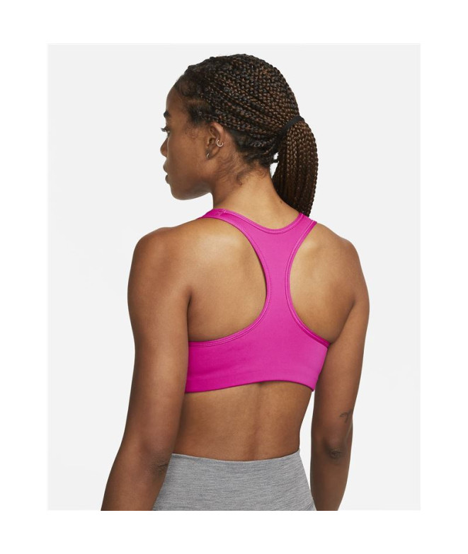 Sutiã esportivo Nike Dri-FIT Swoosh cor-de-rosa