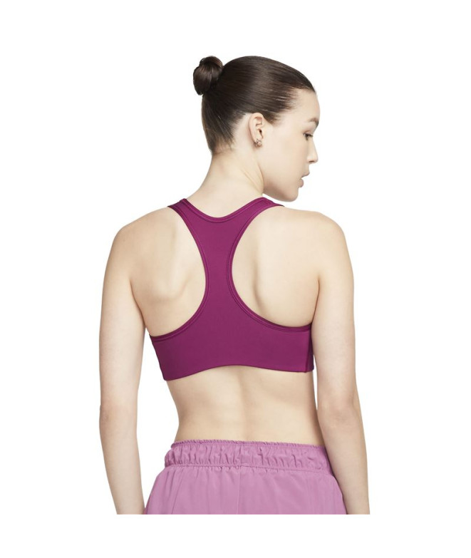 Brassiere de sport Nike Dri-FIT Swoosh W Sangria
