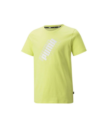 Puma Power Logo Boys Green T-Shirt