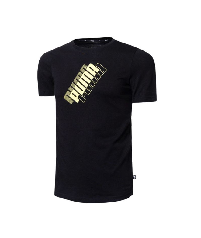 T-shirt preta com logótipo Puma Power para rapaz