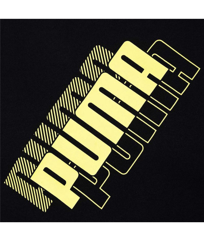 Puma Power Logo Boys Black T-Shirt